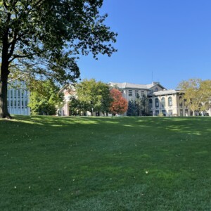 A beautiful area at CMU where you can relax or get some studying done.